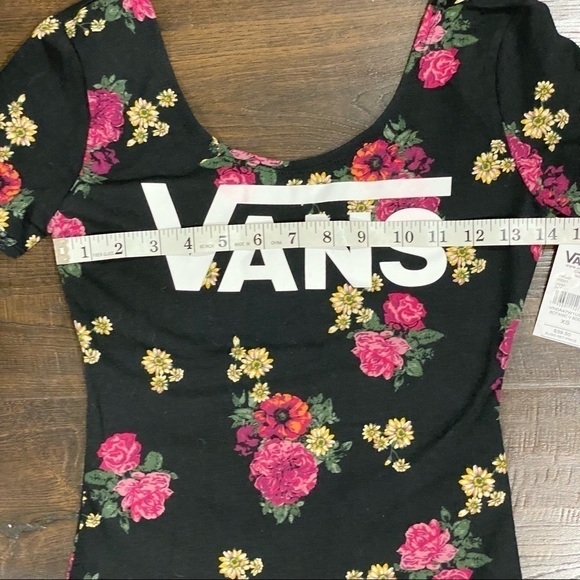 Vans Botanic V Short Sleeve Floral Bodysuit Sz XS - Picture 8 of 12